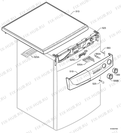 Взрыв-схема стиральной машины Zanussi ZWH5102 - Схема узла Command panel 037